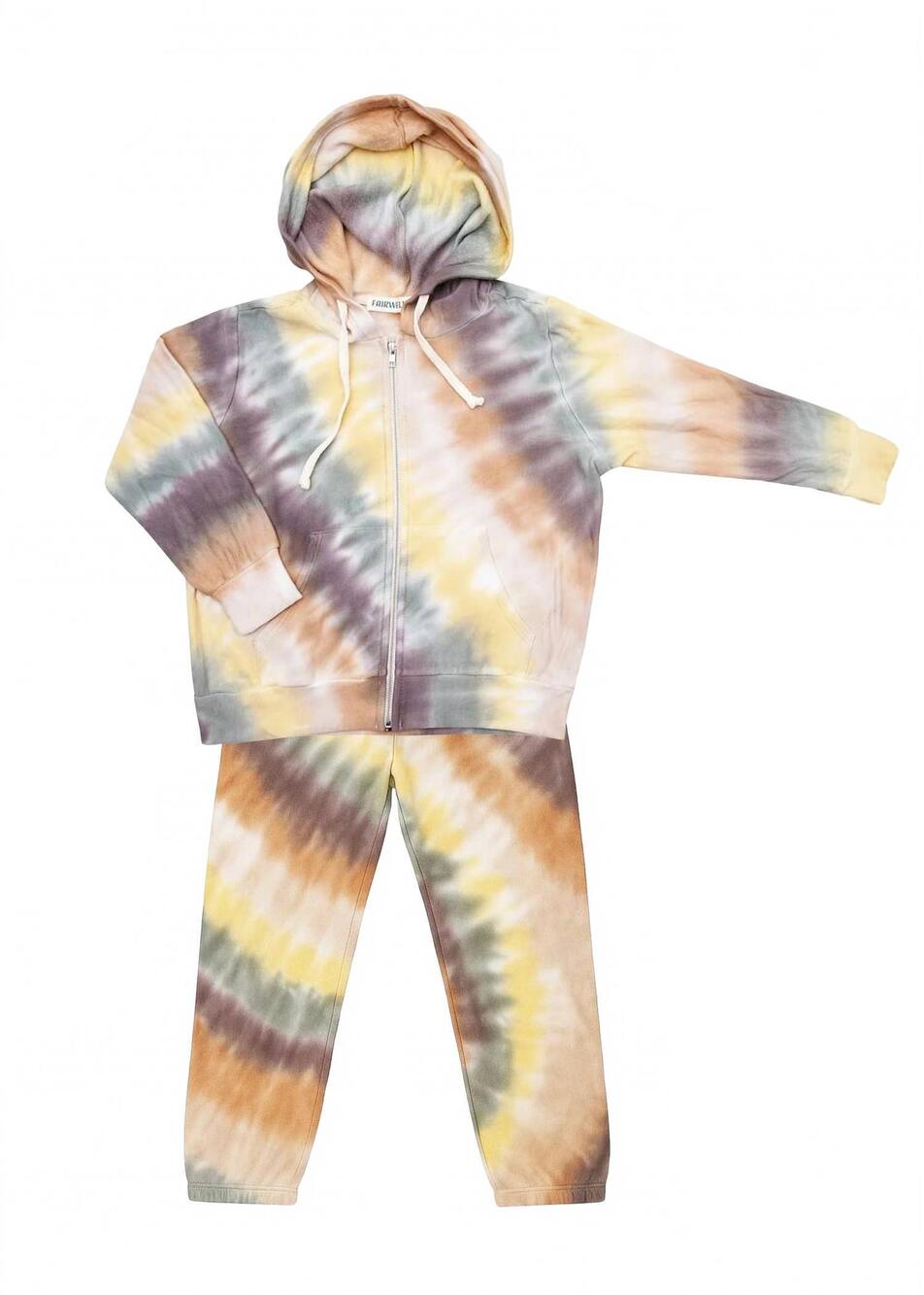NEW FAIRWELL kid's skater hoodie and pant set in sagebrush